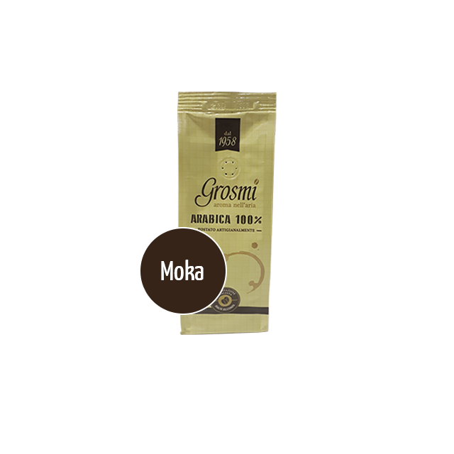 Caffe Grosmi - 100% Arabica 250g gemahlen für Espressokocher