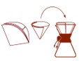 Chemex Kaffee filter einfügen Chemex Kaffee filter einfügen