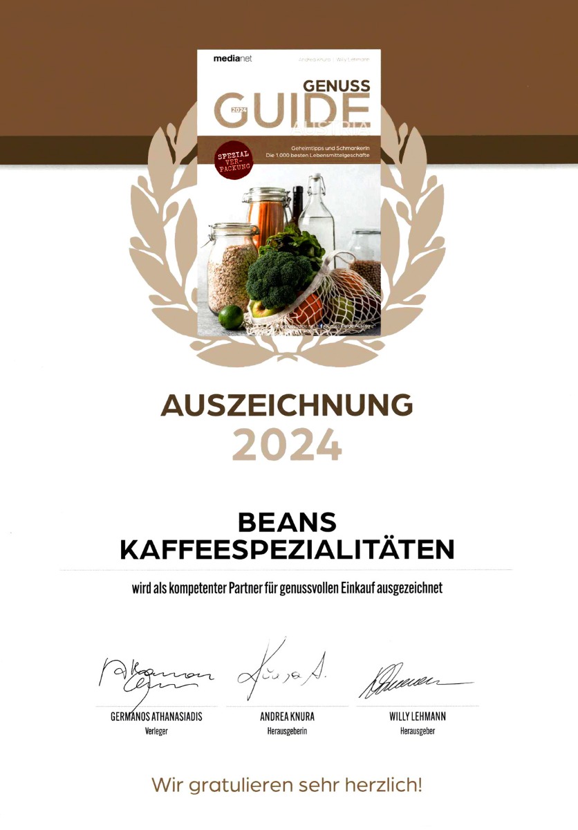 Genuss Guide 2024 - Auszeichnung